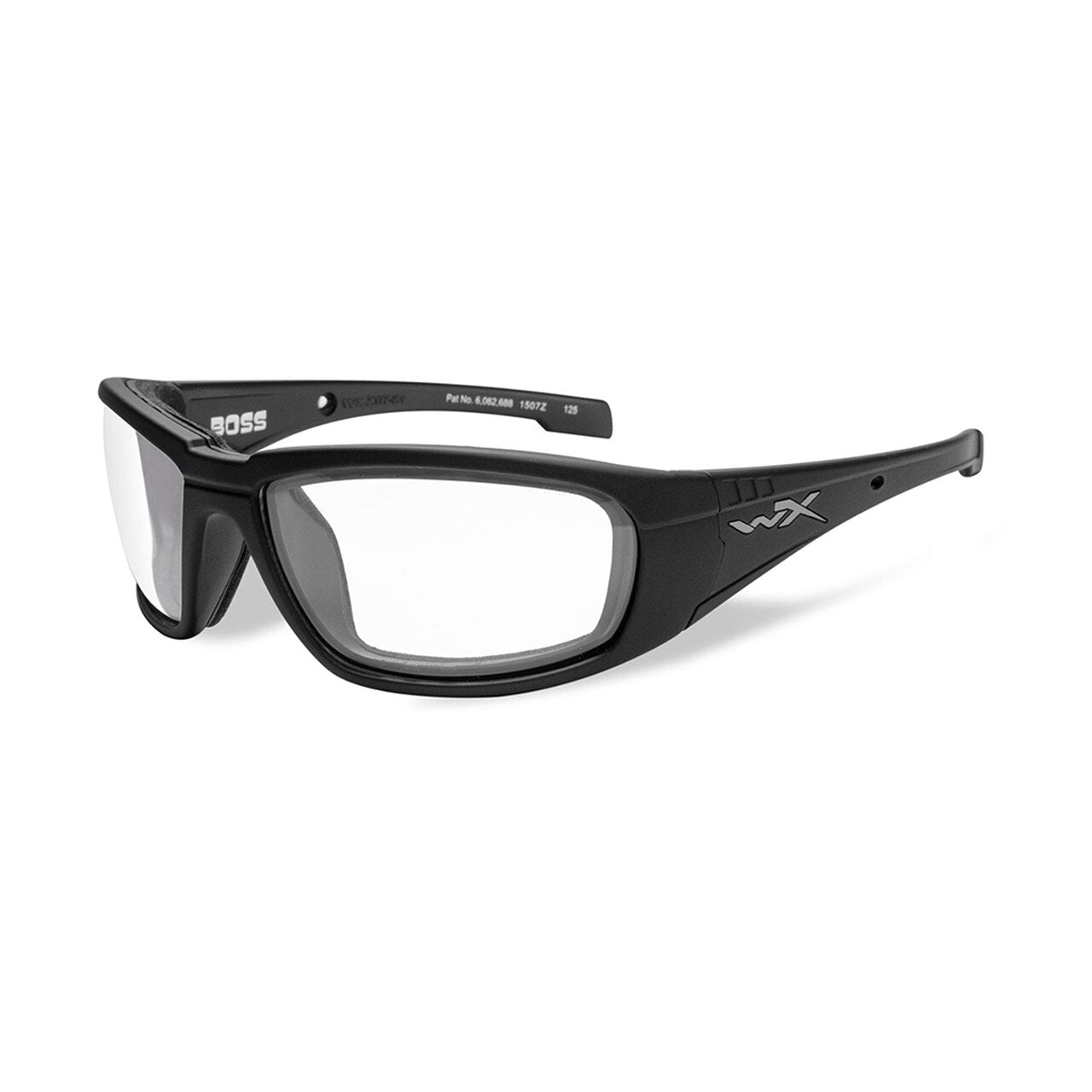 Wiley X Boss Sunglasses Clear Lens Matte Black Frame-Tactical Source LLC