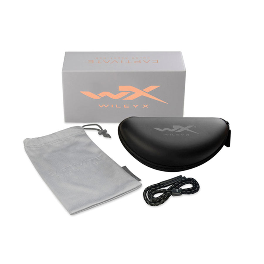 Wiley X Helix Captivate Polarised Blue Mirror Lens w/ Matte Black Frame-Tactical Source LLC