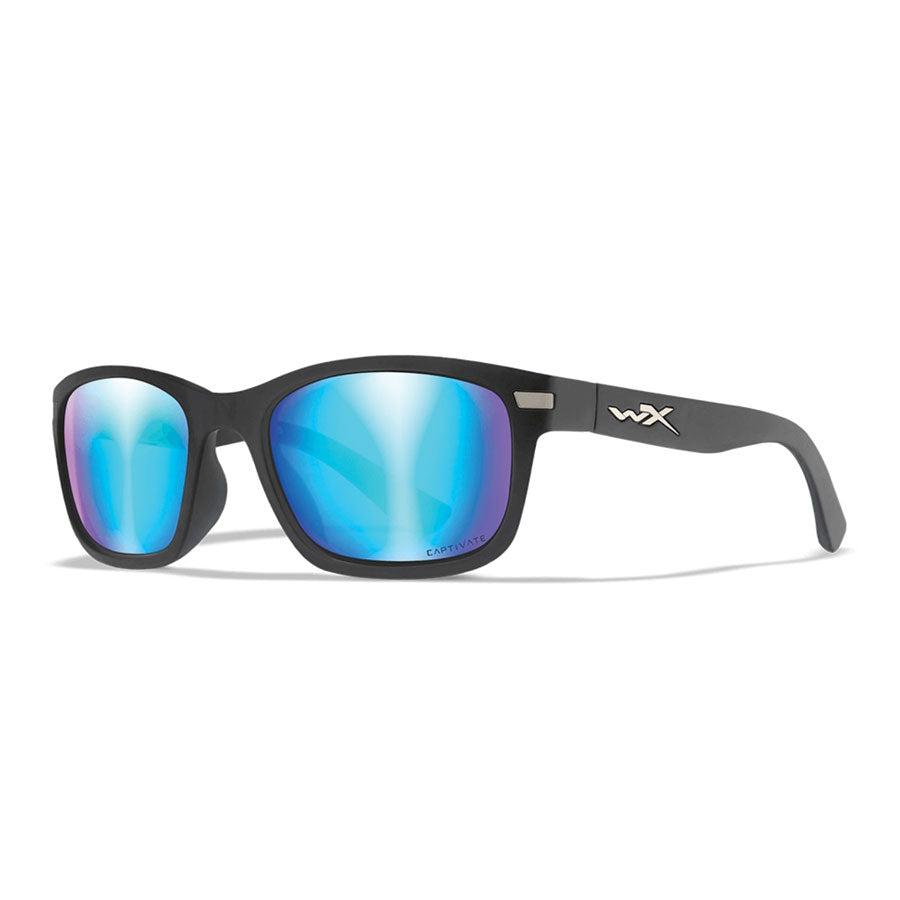 Wiley X Helix Captivate Polarised Blue Mirror Lens w/ Matte Black Frame-Tactical Source LLC