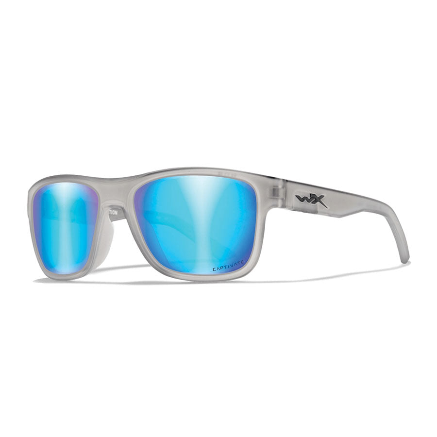 Wiley X Ovation Captivate Polarised Blue Mirror Lens w/ Matte Slate Frame-Tactical Source LLC