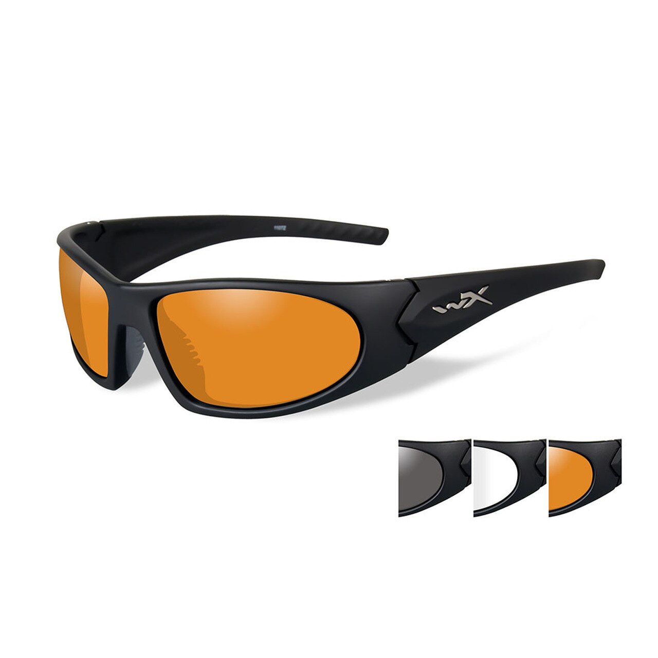 Wiley X Romer 3 Sunglasses Three Lens Matte Black Frame-Tactical Source LLC