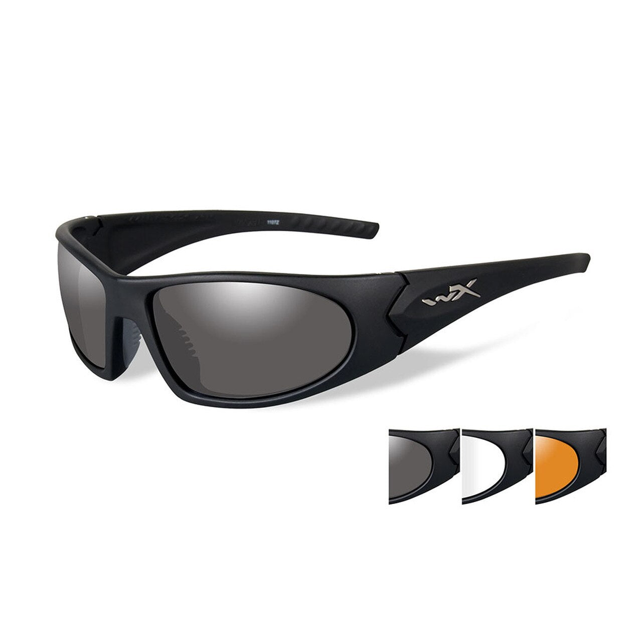 Wiley X Romer 3 Sunglasses Three Lens Matte Black Frame-Tactical Source LLC