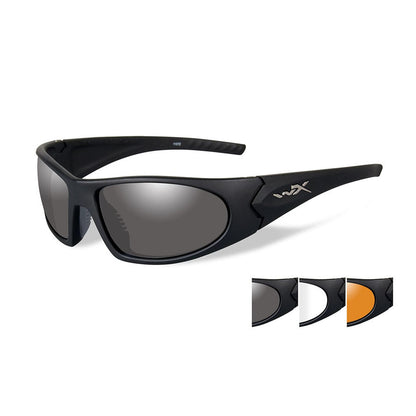 Wiley X Romer 3 Sunglasses Three Lens Matte Black Frame-Tactical Source LLC