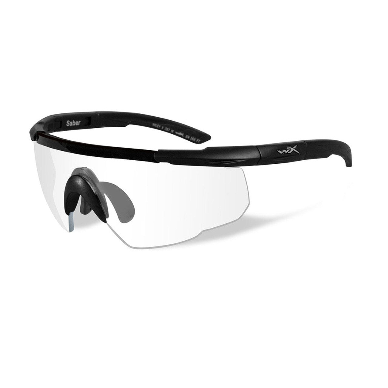 Wiley X Saber Advanced Eyeshield Clear Lens Matte Black Frame-Tactical Source LLC