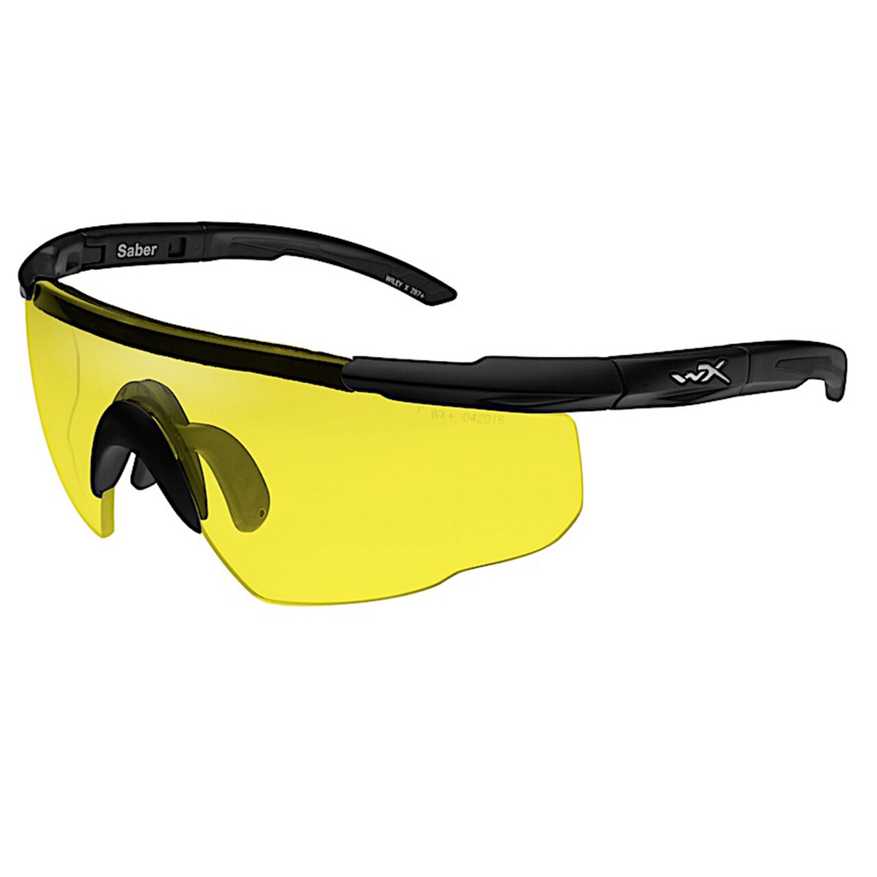 Wiley X Saber Advanced Eyeshield Pale Yellow Lens Matte Black Frame-Tactical Source LLC
