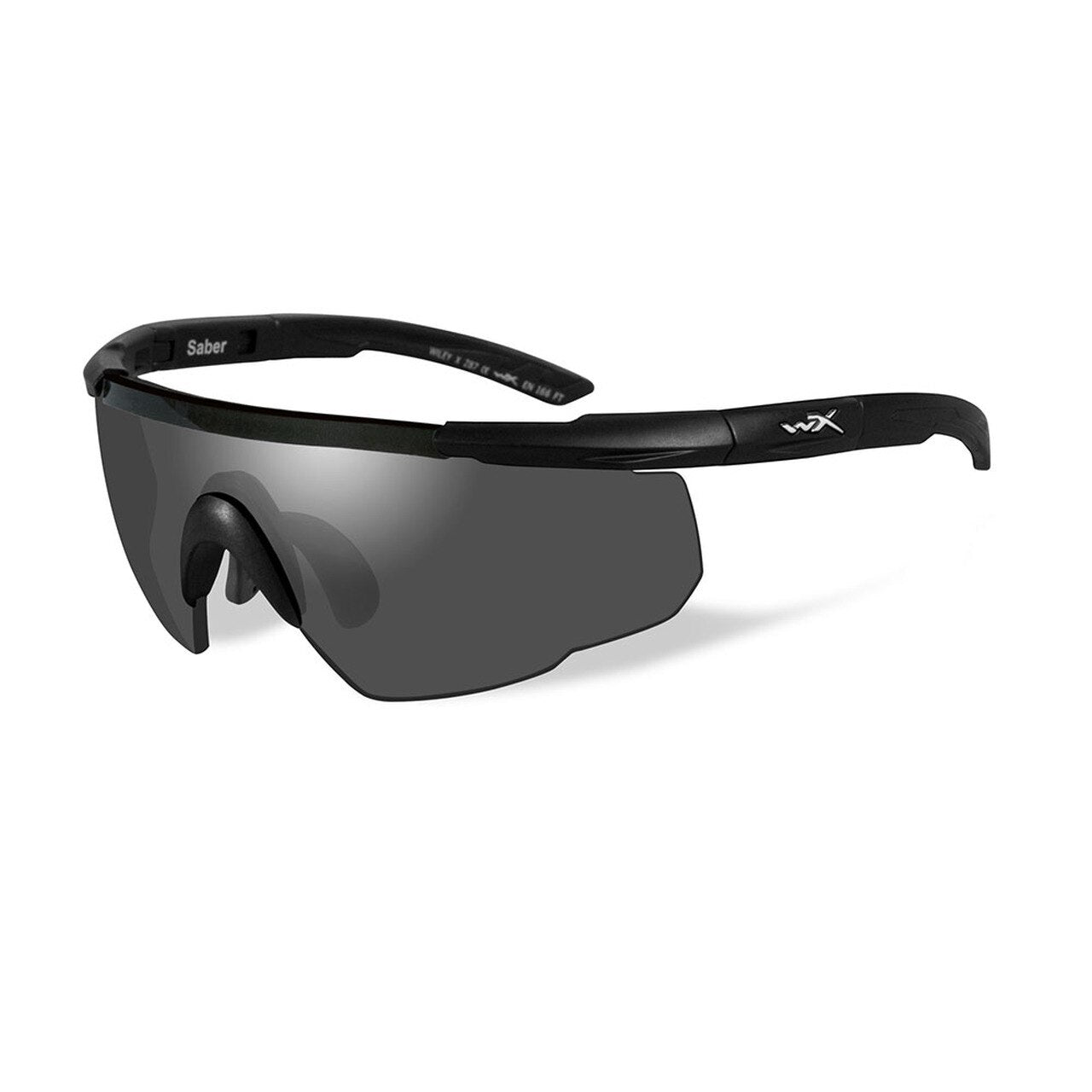 Wiley X Saber Advanced Eyeshield Smoke Grey Lens Matte Black Frame-Tactical Source LLC