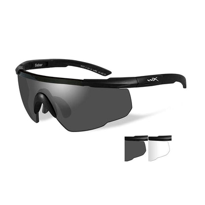 Wiley X Saber Advanced Grey and Clear Two Lens w/ Matte Black Frame-Tactical Source LLC