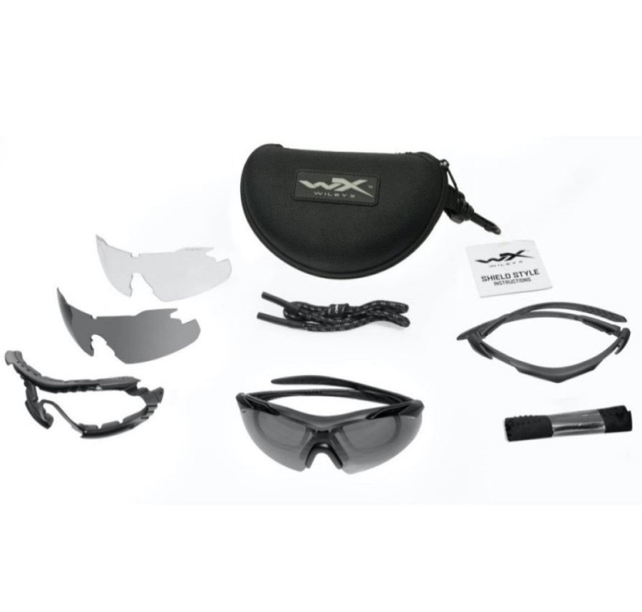 Wiley X Vapor 2.5 Three Lens System - Grey, Polarised Grey and Clear Lens with 2 Frames-Tactical Source LLC