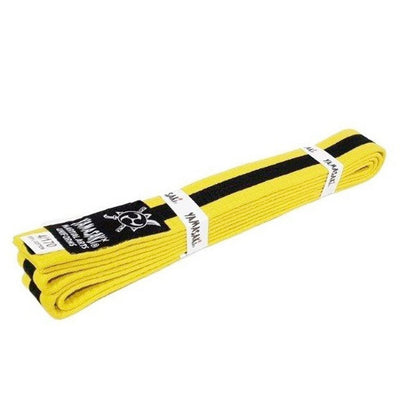 Yamasaki Coloured Martial Arts Belts with Black Stripe-Tactical Source LLC